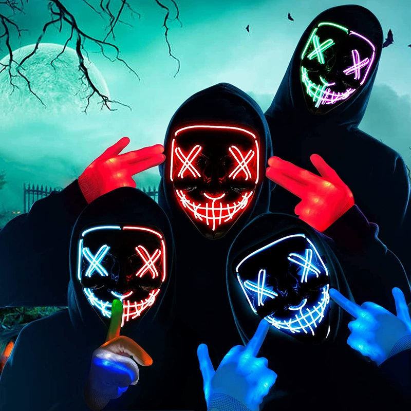 Maschera luminosa a LED con ef - Led Purge Mask Halloween recensione e prezzo