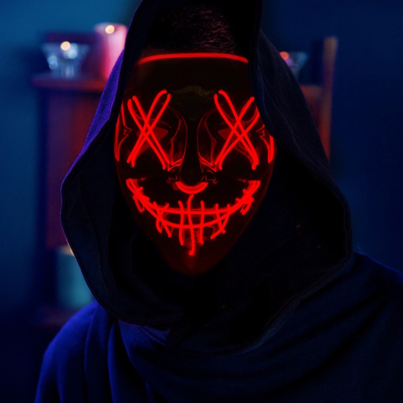Maschera LED Neon di Halloween - Led Purge Mask Halloween recensione e prezzo